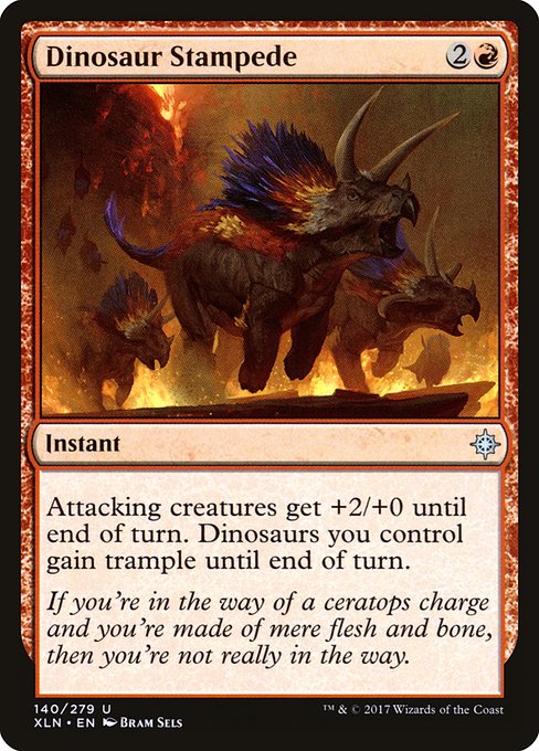 Magic the Gathering Card - Dinosaur Stampede - MTG Circle
