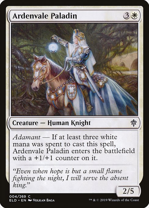 Magic the Gathering Card - Ardenvale Paladin - MTG Circle