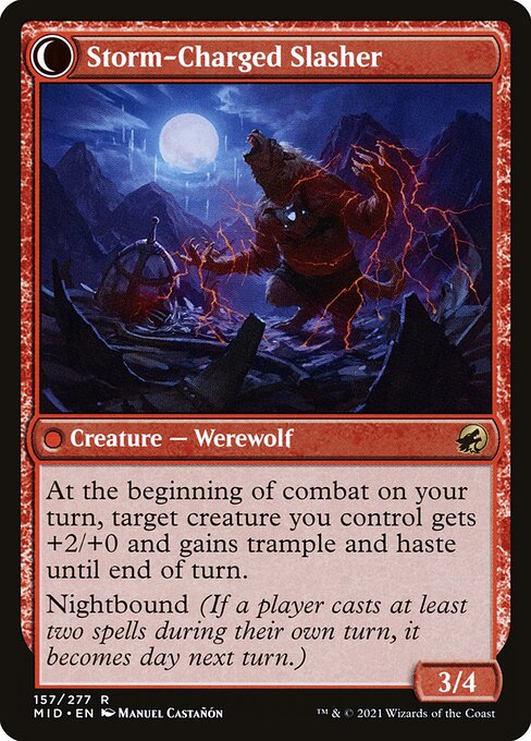 Magic the Gathering Card - Storm-Charged Slasher - MTG Circle