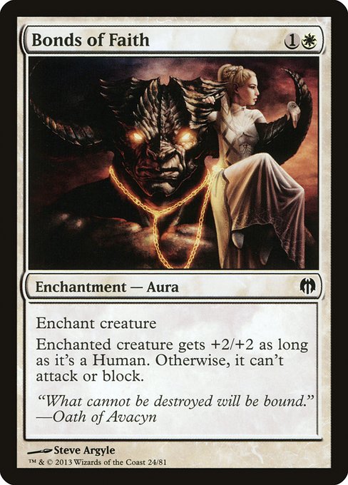 Magic the Gathering Card - Bonds of Faith - MTG Circle