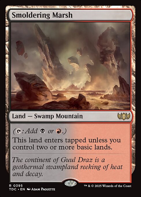 Magic the Gathering Card - Smoldering Marsh - MTG Circle