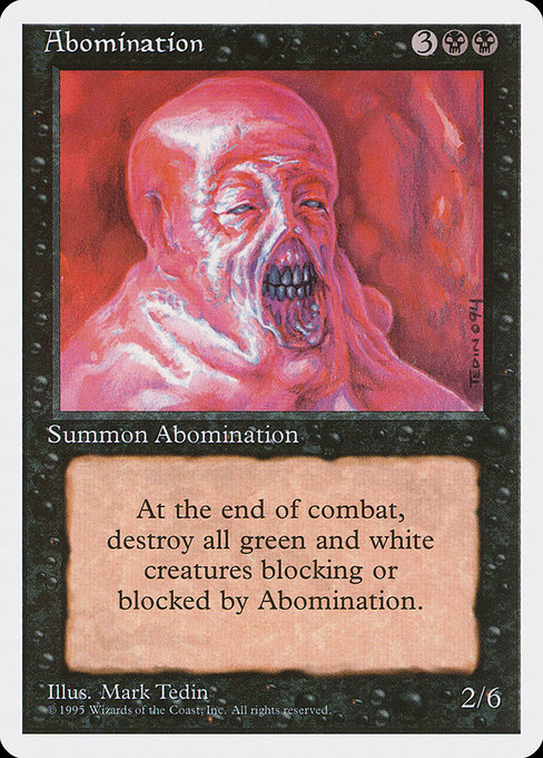 Magic the Gathering Card - Abomination - MTG Circle