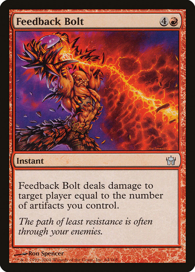 Magic the Gathering Card - Feedback Bolt - MTG Circle