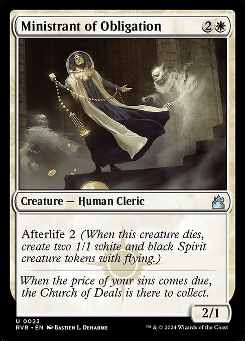 Magic the Gathering Card - Ministrant of Obligation - MTG Circle