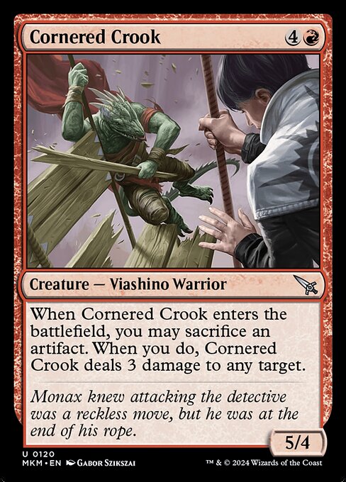 Magic the Gathering Card - Cornered Crook - MTG Circle