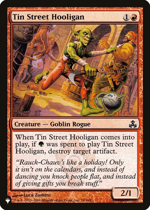 Magic the Gathering Card - Tin Street Hooligan - MTG Circle