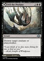 Magic the Gathering Card - Fell the Profane // Fell Mire - MTG Circle