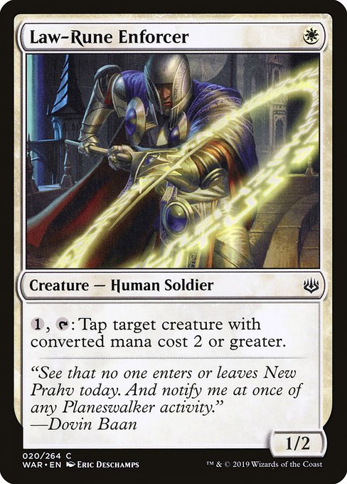 Magic the Gathering Card - Law-Rune Enforcer - MTG Circle