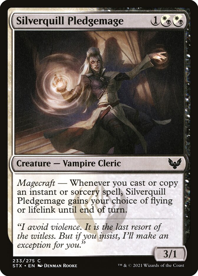 Magic the Gathering Card - Silverquill Pledgemage - MTG Circle