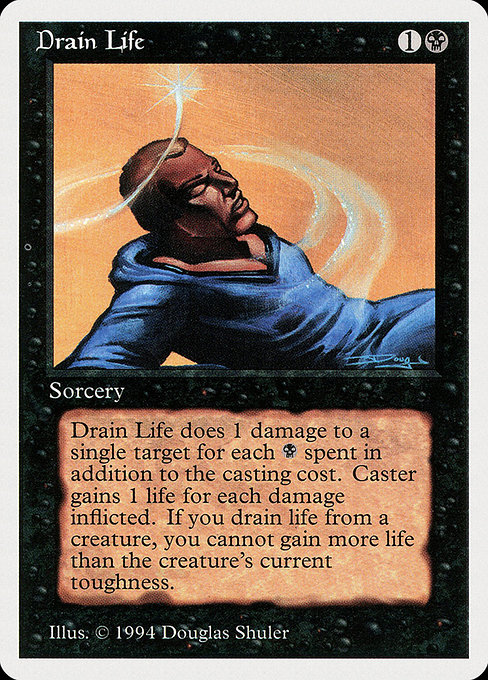 Magic the Gathering Card - Drain Life - MTG Circle