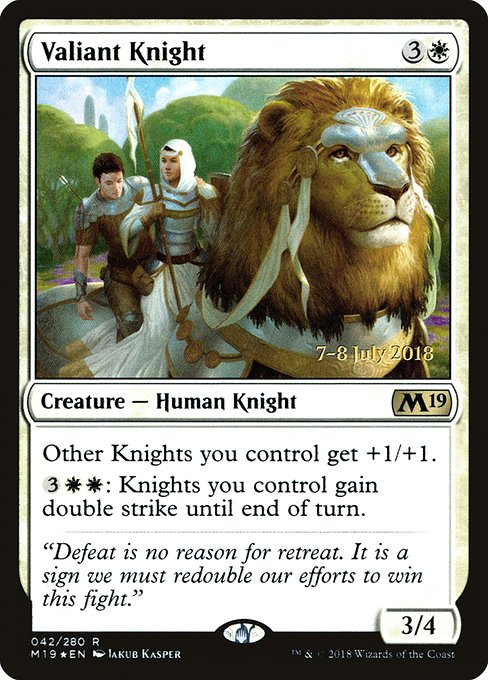 Magic the Gathering Card - Valiant Knight - MTG Circle
