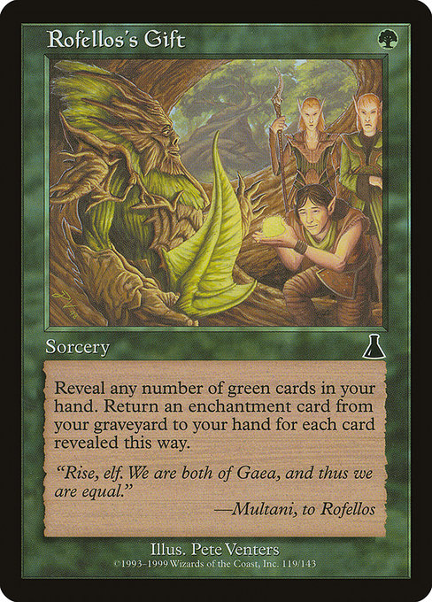 Magic the Gathering Card - Rofellos's Gift - MTG Circle