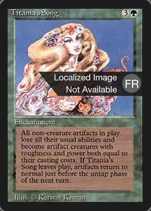 Magic the Gathering Card - Titania's Song - MTG Circle