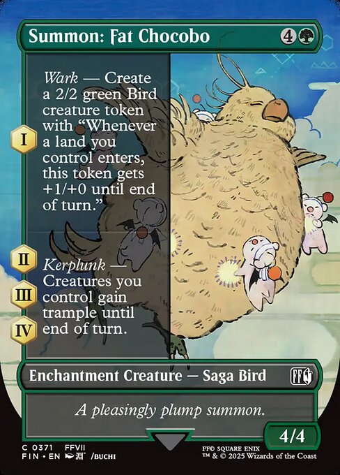 Magic the Gathering Card - Summon: Fat Chocobo - MTG Circle