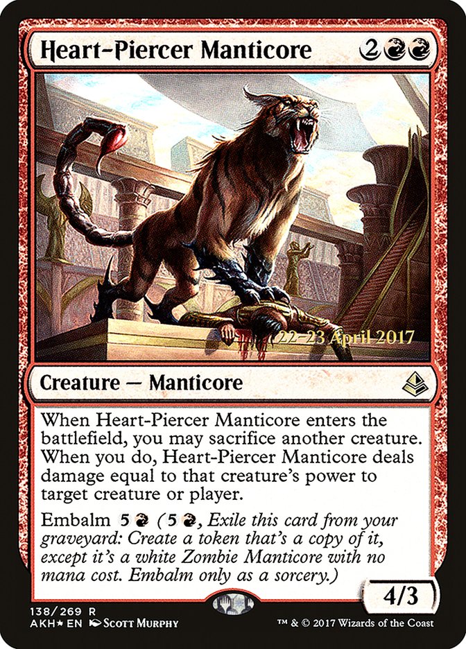 Magic the Gathering Card - Heart-Piercer Manticore - MTG Circle