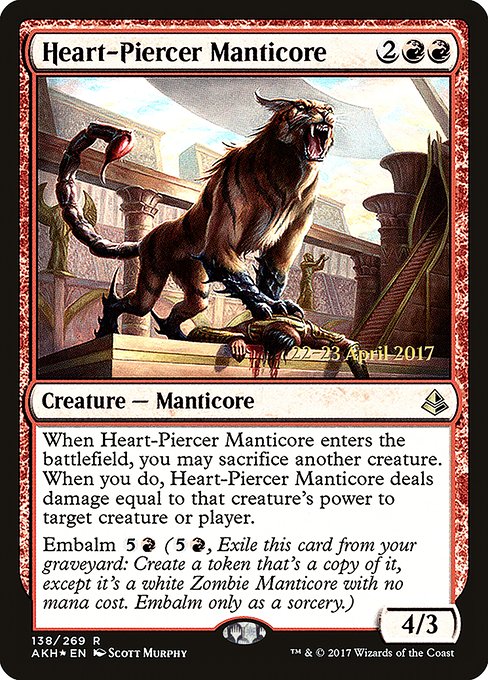 Magic the Gathering Card - Heart-Piercer Manticore - MTG Circle