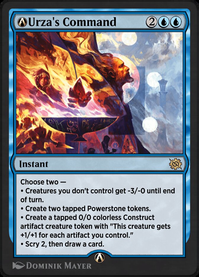 Magic the Gathering Card - A-Urza's Command - MTG Circle