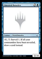 Magic the Gathering Card - Educated Detective - MTG Circle