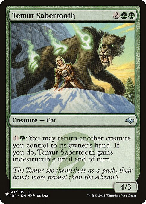 Magic the Gathering Card - Temur Sabertooth - MTG Circle