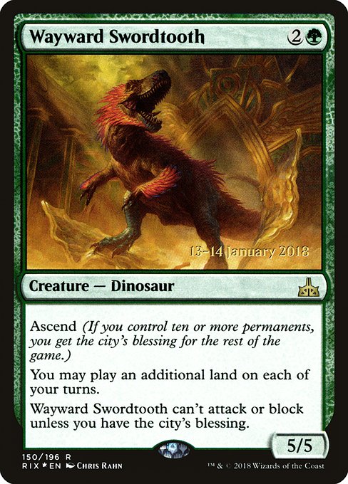 Magic the Gathering Card - Wayward Swordtooth - MTG Circle