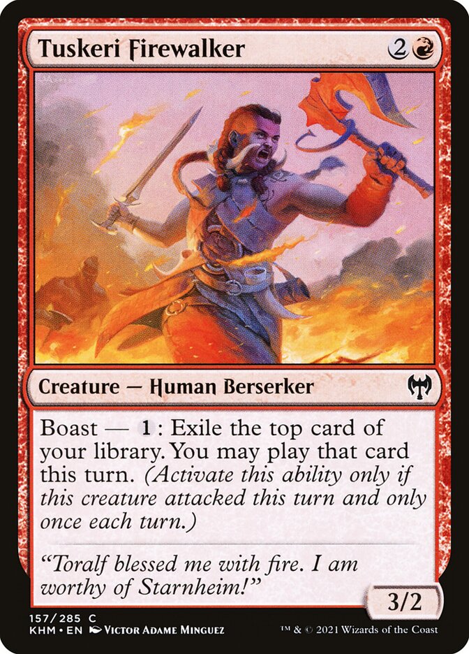 Magic the Gathering Card - Tuskeri Firewalker - MTG Circle