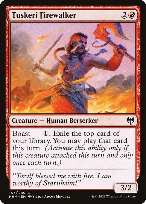 Magic the Gathering Card - Tuskeri Firewalker - MTG Circle