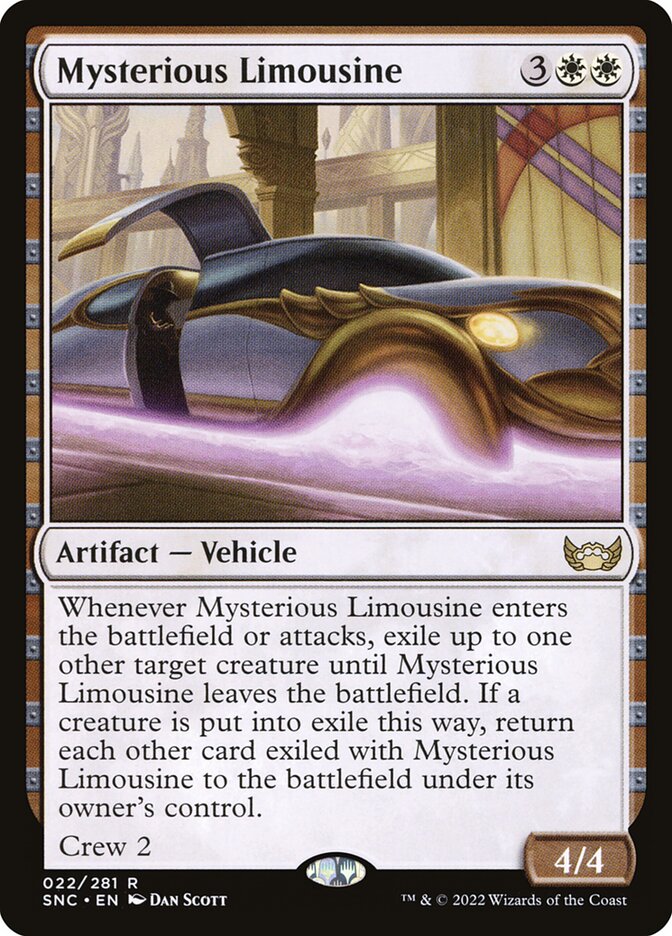 Magic the Gathering Card - Mysterious Limousine - MTG Circle