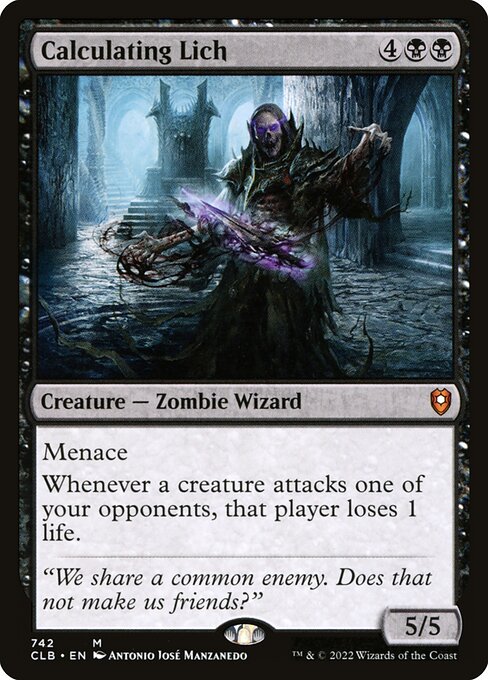 Magic the Gathering Card - Calculating Lich - MTG Circle