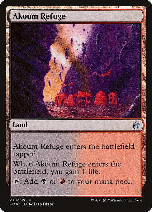 Magic the Gathering Card - Akoum Refuge - MTG Circle