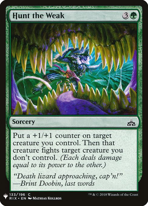 Magic the Gathering Card - Hunt the Weak - MTG Circle