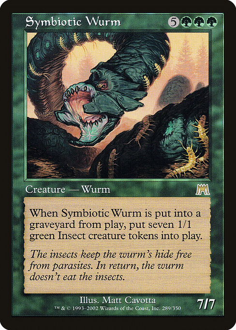 Magic the Gathering Card - Symbiotic Wurm - MTG Circle