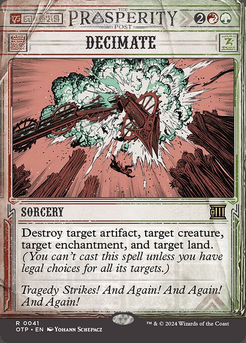 Magic the Gathering Card - Decimate - MTG Circle