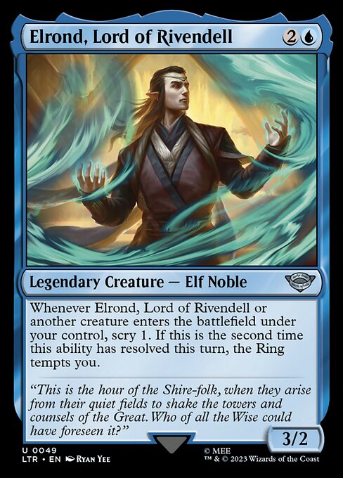 Magic the Gathering Card - Elrond, Lord of Rivendell - MTG Circle