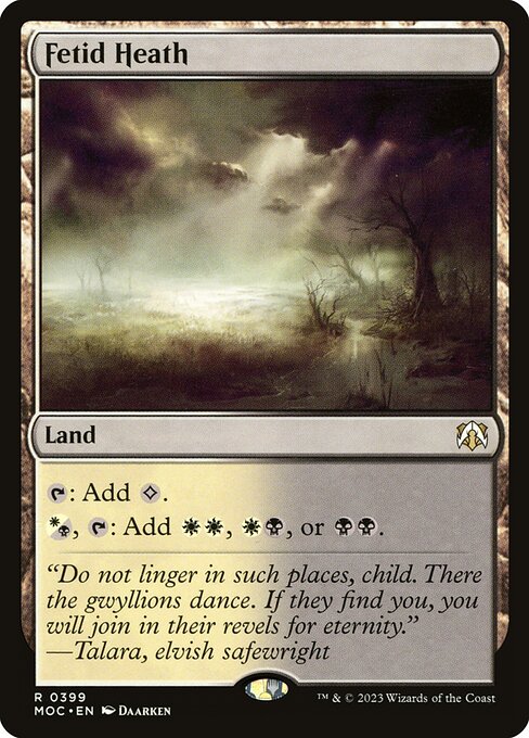 Magic the Gathering Card - Fetid Heath - MTG Circle