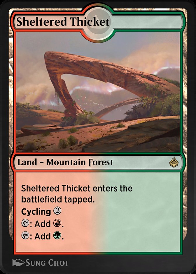 Magic the Gathering Card - Sheltered Thicket - MTG Circle