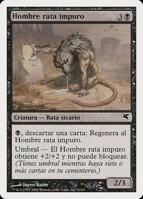 Magic the Gathering Card - Dirty Wererat - MTG Circle