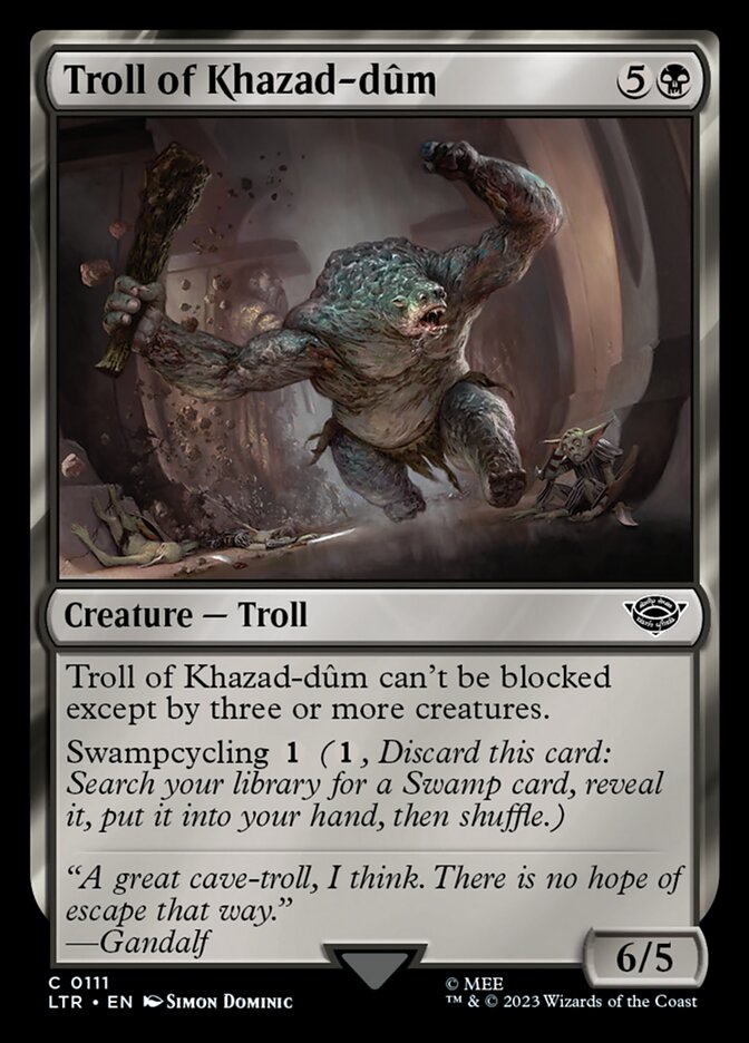 Magic the Gathering Card - Troll of Khazad-dûm - MTG Circle