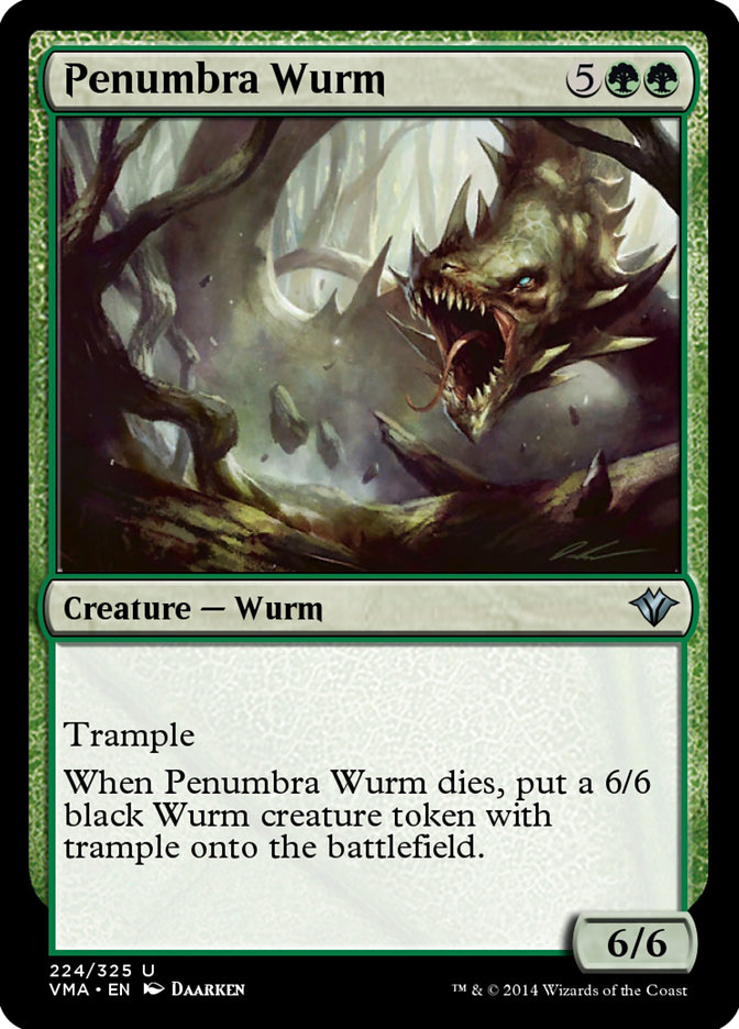 Magic the Gathering Card - Penumbra Wurm - MTG Circle
