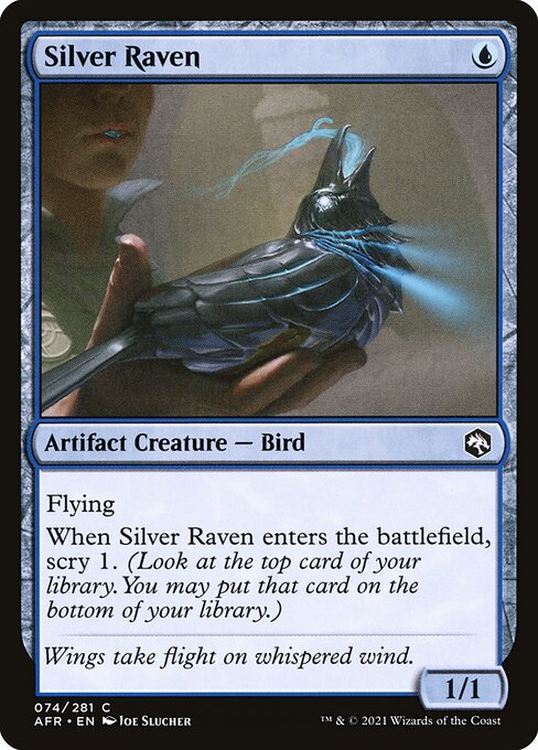 Magic the Gathering Card - Silver Raven - MTG Circle