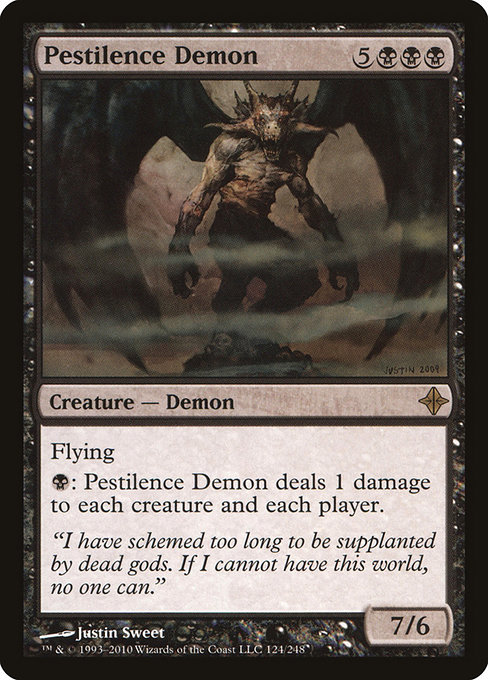 Magic the Gathering Card - Pestilence Demon - MTG Circle