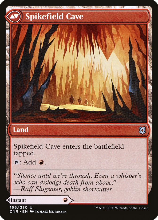 Magic the Gathering Card - Spikefield Cave - MTG Circle