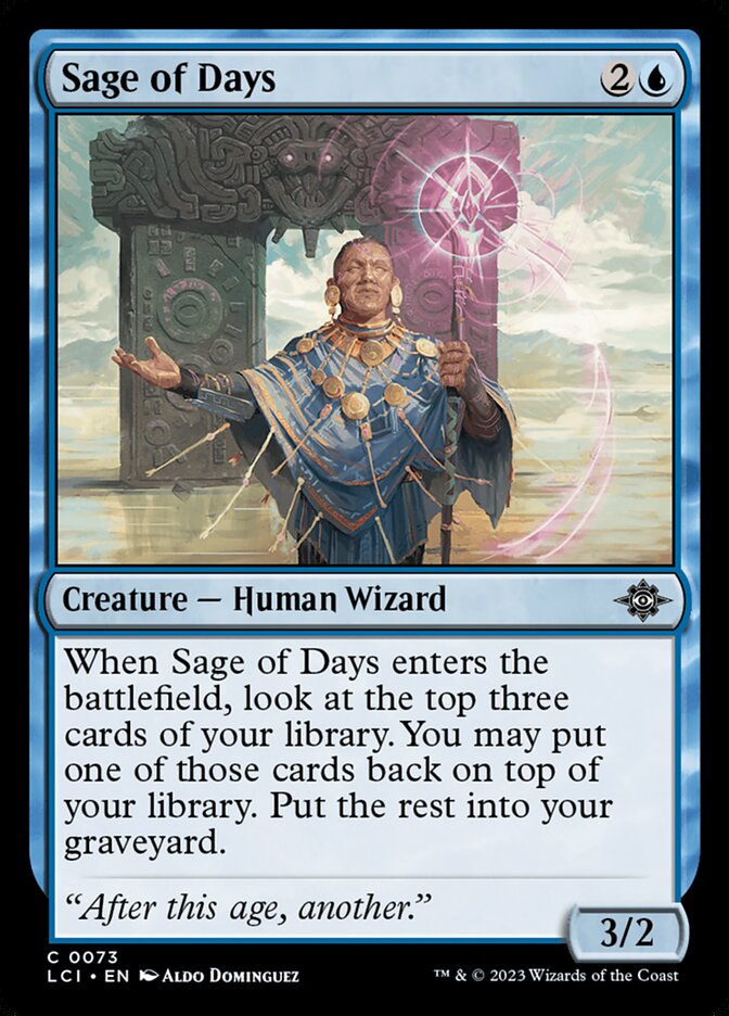 Magic the Gathering Card - Sage of Days - MTG Circle