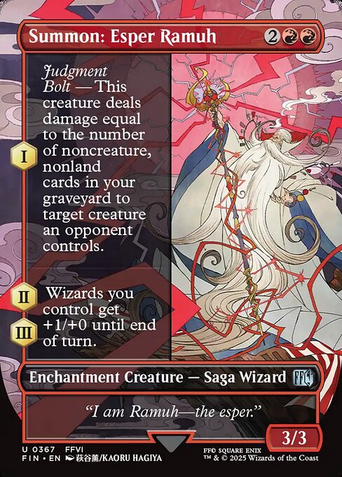 Magic the Gathering Card - Summon: Esper Ramuh - MTG Circle