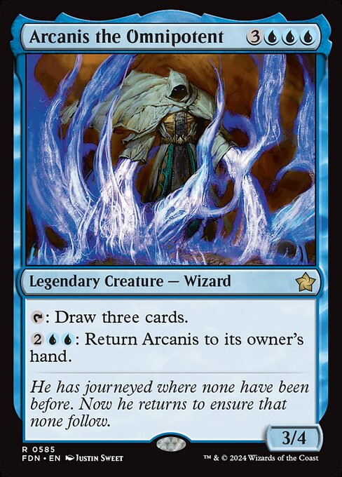 Magic the Gathering Card - Arcanis the Omnipotent - MTG Circle
