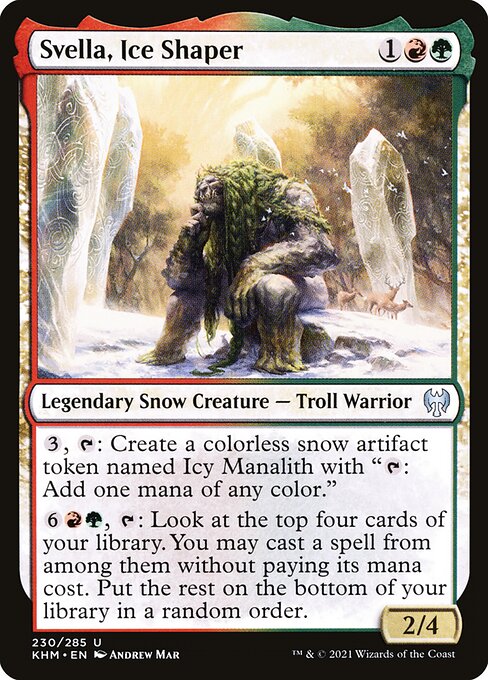 Magic the Gathering Card - Svella, Ice Shaper - MTG Circle