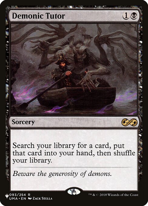 Magic the Gathering Card - Demonic Tutor - MTG Circle