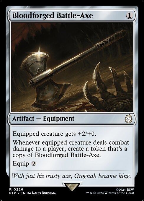 Magic the Gathering Card - Bloodforged Battle-Axe - MTG Circle