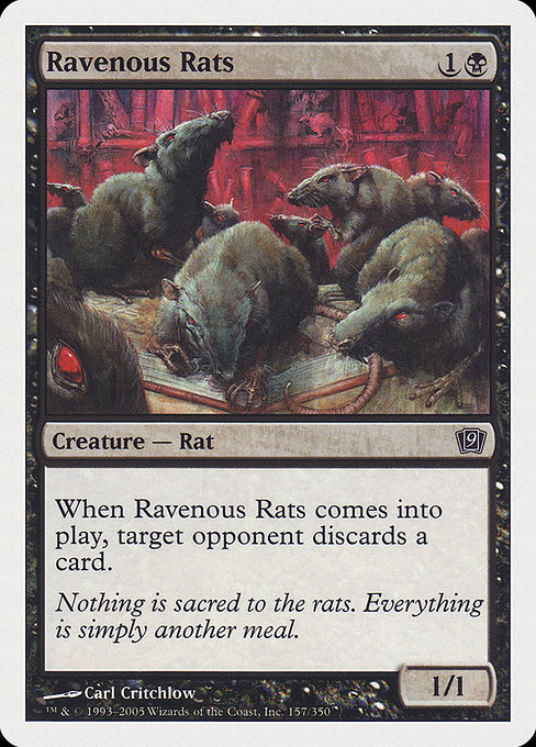 Magic the Gathering Card - Ravenous Rats - MTG Circle