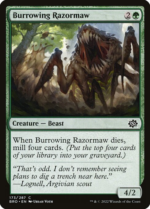 Magic the Gathering Card - Burrowing Razormaw - MTG Circle