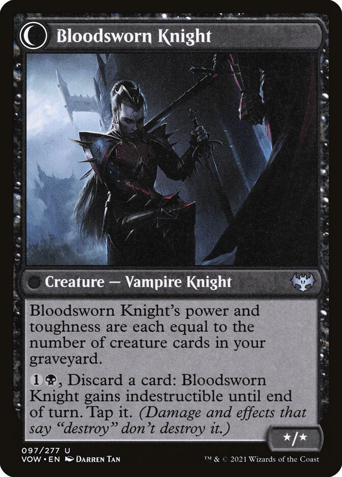 Magic the Gathering Card - Bloodsworn Knight - MTG Circle